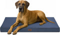 Outdoor Extra Large Dog Bed, Jumbo Waterproof Dog Bed for Large Dogs, Orthopedic Egg Crate Foam Pet Mat with Removable Oxford Cooling Cover, Navy
