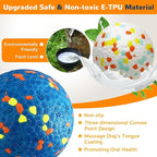 Petcare 2 Pack Dog Balls Toys for Aggressive Chewers Indestructible Tennis Balls for Medium Large Dogs Water Toy Chew Ball Tough Durable Big Dog Toys Bouncing Ball for Dogs to Fetch, Blue+White
