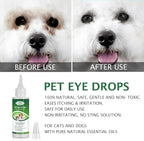 AIQIUSHA Dog Eye Drops 60ML for All Animal Eye Wash,Helps Relieve Pink Eye & Allergy Symptoms,Eases Itching & Irritation,with Pure Natural Essential Oils 100% Natural, Safe, Gentle and Non- Toxic