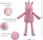 GOOLA Squeaky Dog Toys - Durable Plush Toys with Squeaker & Crinkle Paper, Unicorn Themed Pack for Puppy to Large Dogs