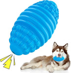 Tough Squeaky Dog Toys for Aggressive Chewers, Indestructible Dog Balls for Aggressive Chewers, Interactive Squeaky Balls for Dogs to Busy, Rubber Aggressive Chew Toys for Boredom