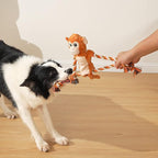 Dog Tug Toys, Stuffed Animal Dog Chew Toy, Cute Puppy Squeaky Dogs Plush Toys with Crinkle Paper for Small, Middle, Large Breed