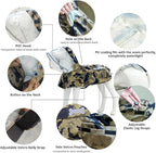 Waterproof Dog Raincoat, Adjustable Reflective Lightweight Pet Rain Clothes with Poncho Hood(Medium,Camo)
