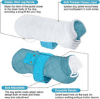 KYEESE Dog Coat Soft Pet Sweater for Cold Weather Windproof Dog Coats for Small Dogs Warm Pet Winter Puffer Coat with Leash Hole Thick Cat Clothes with Pocket Waterproof Dogs Jacket with Fleece Lined