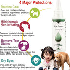 VEZE Eye Drops for Dogs, Dog Eye Drops & Cats, Gentle Dog Eye Infection Treatment, Relieves Dog Eye discomfort，Dog Eye Wash Relief Allergies Symptoms and Help Tear Stain Remover.
