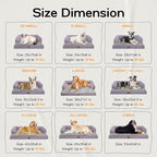 Small Dog Bed Waterproof Orthopedic Dog Beds for Medium Sized Dogs Comfy Pet Cat Bed with Sides, Washable Removable Cover