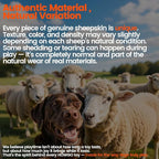 HOWGO Dog Rope Toy,Dog Bungee Chaser Toy 100% Sheepskin,Sheep Smell Tug Interactive Rope for All Breeds (Black, with Rubber Ball)