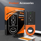 Dog Bark Deterrent Devices, Anti Barking Device for Dogs with Dual Emitters, 35 ft Range, LED Flashlight, Rechargeable Handheld Trainer, Safe & Effective, Stop Neighbors Dog
