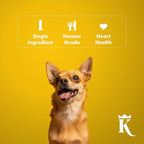 King Lou Pets - Turkey Jerky for Dogs - USA-Made Dehydrated Dog Treats - 1lb Fresh Turkey Breast Prior to Dehydration