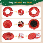 Cat Tunnel Bed for Indoor Cats, XL Christmas Tree Skirts Washable Warm Soft Indoor Cat Donut Tunnel, Multifunctional Cat Interactive Playground Toys for Felines Pet Christmas Tree Decoration