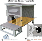 Rockever Outdoor Cat House, Large Outdoor Houses for Feral Cats Wooden Outside Cat Shelter Weatherproof with Escape Door