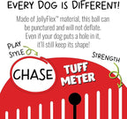 Jolly Pets Large Soccer Ball Floating-Bouncing Dog Toy, 8 inch Diameter, Orange