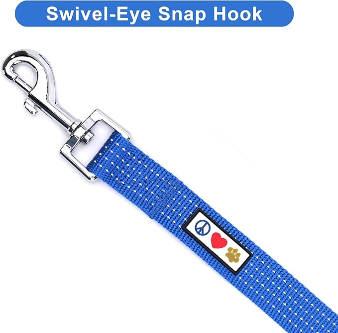 Pawtitas 6 FT Pet Puppy Leash Reflective Dog Leash Comfortable Handle Highly Reflective Threads Heavy Duty Dog Training Leash Available as a 6 ft Small Dog Blue Leash