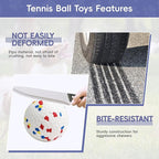 Dog Balls Tennis Balls for Dogs, Dog Toys for Aggressive Chewers, Durable Rubber Teething Chew Toys Water Floating Ball, Interactive Fetch Ball for Large Medium Small Dogs, Pets