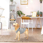 EXPAWLORER Dog Hoodie Fleece Sweater Vest, Hooded Dog Sweatshirt Fall Winter Pet Clothes with Leash Ring, Sleeveless Warm Cozy Puppy Clothing for Cat Small Medium Large Dogs Girl Boy, Grey M