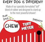 Jolly Pets Tuff Treader Dog Toy with Handle, 6 Inches, Red, Model:JTR23, All Breed Sizes