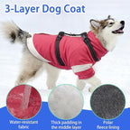 MIGOHI Dog Coat with Harness Built in, 2-in-1 Windproof Dog Winter Jacket, Thermal Reflective Snowsuit with Turtleneck, Back Zipper Fleece Coat for Small Dogs, Yorkshire Terrier, Pink, S