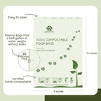 Certified Home Compostable Pet Waste Bags (Standard Size, 200 Bags, Single Roll), Biodegradable poop bag for dog, Cat Litter Bags, Leak Proof, Vegetable Starches, Thick, Easy to Open
