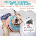 Supet Inflatable Dog Cone Collar Alternative After Surgery, Doggie Neck Donut Collar Recovery E Collar, Soft Dog Cone for Small Medium Large Dogs