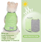 KYEESE 2Pack Dog Shirts Stretchy Sleeveless Vest with Reflective Label Quick Dry Pet Shirt for Small Dogs Sun Protection Dog T Shirt Soft Tank Top Lightweight Pet Clothes, Medium,Green