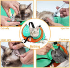 AWOOF Cat Grooming Bag Adjustable Cat Bathing Bag Anti Scratch Bite Restraint Bag Cat Sling Bag Durable Mesh Cat Shower Bag for Small Medium Large Cats Nail Trimming Ear Cleaning Medicine Taking