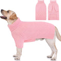 KOESON XXL Dog Sweater for Large Dogs, Extra Large Dog Christmas Sweater, Thick Warm Xmas Sweaters for Big Dogs, Pet Winter Apparel for Labrador, Golden Retriever, Doberman, Pitbull, Pink, XXLarge