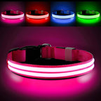 PcEoTllar Lighted Dog Collars for Night, Light Up Dog Collar Rechargeable Water-Resistant Flashing LED Dog Collars Safety Glow in The Dark Dog Collars Light for Large Small Medium Dogs
