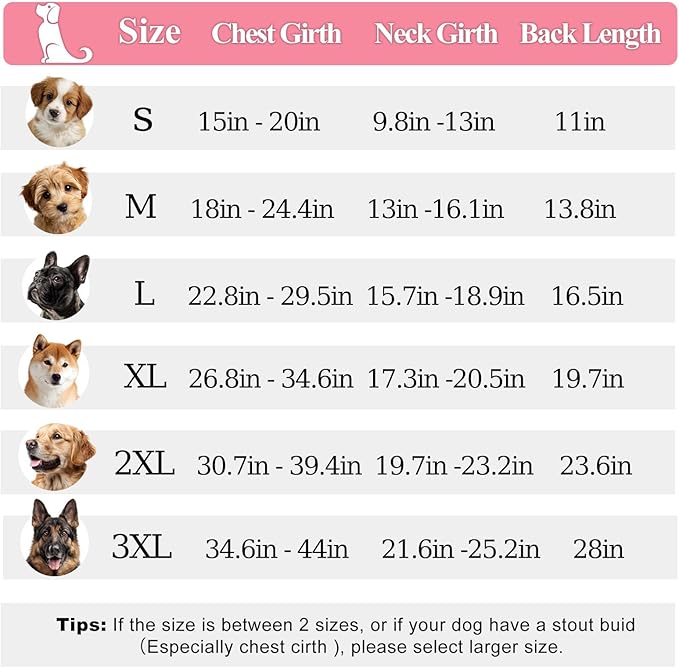 PETDSH Dog Coat Medium, Windproof Dog Jacket with Warm Fleece Lining, Thickened Collar Dogs Winter Coat, Adjustable Reflective Pet Coats for Cold Weather (Pink, Medium)