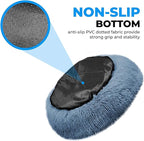 Whiskers & Friends Cat Bed, Cat Beds for Indoor Cats Washable, Orthopedic Soft Fluffy Round Calming Pet Bed for Small to Large Kitty Kittens & Dogs, Small Dog Beds & Furniture