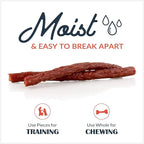 Flourish Pets Jerky Sticks, Dog Treats, Healthy Training Chews (Beef and Pork, Variety Pack)