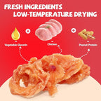 Dog Treats Chicken Jerky Rings High Protein Taurine-Rich Perfect for Chewing Training Rewarding Small, Medium, and Large Dogs,14.11 Oz