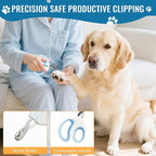 8 in-1 Dog Grooming Kit - Supplies for Short and Long Hair Dogs & Cats, Dog Brushes for Grooming, Dematting Comb for Pet, Bath Brush, Flea Comb, Pet Donditioner, Set in Blue