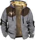 Men's Western Aztec Jackets Hooded Cowboy Hoodie Warm Full Zip Ethnic Vintage Long Sleeve Coat Fall Winter Tops