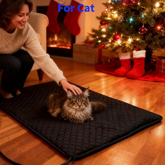 Heated Dog Bed Dog Heating Pad,Outdoor Doghouse Indoor Bed,Continuous High & Low Heater for Small Medium Pet Cat Puppy Puppies Chew Proof