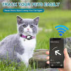 Airtag Cat Collar, Reflective Cat Collar with Apple Air Tag Holder, Breakaway GPS Tracker Pet Collar with Bell for Cat Kitten, Airtag Not Included, Purple, S(9-11 Inch)