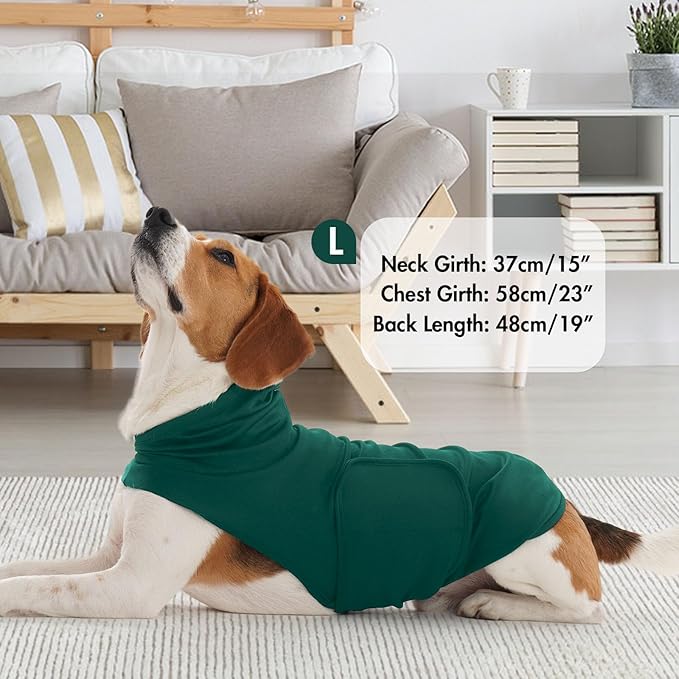 Medium Calming Vest for Small Dogs, Anxiety Vest Adjustable Chest | Soft Lightweight Wrapped Shirt Relief Anxiety for Fear of Noise,Riverside,Fireworks,Machine Washable(DarkGreen)