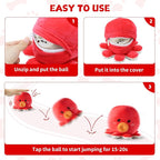 Interactive Dog Octopus Toy Cover, Plush Toy with Strong Zipper for Small Medium Large Dogs Play Keep Busy & Reduce Boredom, Puppy Toy Accessories Without Ball (Octopus Cover)