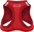 Voyager Step-In Plush Dog Harness – Soft Plush, Step In Vest Harness for Small and Medium Dogs by Best Pet Supplies - Harness (Red Corduroy), S (Chest: 14.5 - 16")