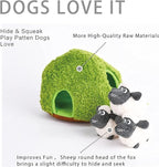 Hide and Seek Dog Puzzle Puppy Toys, Interactive Squeaky Plush, Stuffed Toys for Dogs, Small Size(Sheep, Panda, Forest Animals) (Sheep)