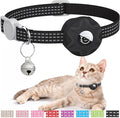 Apple AirTag Cat Collar, GPS Tracker Kitten Collar with Breakaway Feature and Bell, Lightweight for Cats and Kittens (Black)