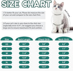 QBLEEV Cat Pajamas for Cats Only, Sticky Hair Cat Clothes, Prevent Lost Fur Kitten Onesie Shirts Costumes Outfits for Daily Wear Parties Photography, Cat Recovery Suit for Cats or Small Dogs