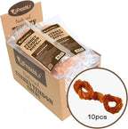 AFreschi Turkey Tendons for Dogs, USA-Sourced, Healthy Dog Treats, Rawhide-Free Puppy Chews, Long Lasting, All Natural, Hypoallergenic Dog Treats for Large Breeds, 10 Count Box Rope (L)