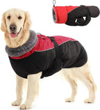 IDOMIK Dog Winter Coat, Reflective Waterproof Dog Jacket for Cold Weather, Warm Pet Coats for Small Medium Large Dogs, High Collar Doggy Fleece Snow Jacket, Winter Vest with Adjustable Buckle,XL