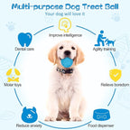 HIPPIH Dog Puzzle Toys 2 Pack, Dog Enrichment Toys for Large Dogs & Small Dogs, Puppy Balls for Treat Dispensing, Durable Balls for Teeth Cleaning/IQ Training/Chewing