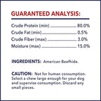 Pet Factory 100% Made in USA Beefhide 8" Rolls Dog Chew Treats - Natural Flavor, 15 Count/1 Pack