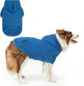 SCENEREAL Dog Hoodie Sweaters for Small Medium Large Size Dogs, Fleece Dog Sweatshirt with Hat and Pocket,Soft Cold Winter All Weather Dog Clothes for S to XL Sized Dogs, Blue L