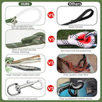 Nylon Dog Leash 6FT 10FT 20FT 30FT Diameter 2/5 Inch with Comfortable Silicone Handle Highly Reflective No Tangle for Medium Large Dogs Outside Walking Camping Backyard. (Green, 10FT)