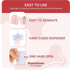 Downtown Pet Supply Scented Poop Bags for Dogs with Dispenser, 180 Count - Leak-Proof Dog Waste Bags and Bone-Shaped Dog Poop Bags Holder for Leash - Lavender Scented, 12.5" x 8.5"