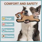 Tough Durable Squeaky Dog Toys for Aggressive chewers Interactive to Keep Them Busy, Funny Plush Dogs Toy for Small Medium Large Chewer Cute Birthday Gift (Antelope)