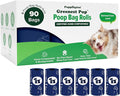 Puppington Certified Home Compostable Poop Bags - ASTM D6400 Compliant - 90 Extra Thick Bags - Plant Based - Pairs with Puppington 3-in-1 Bag & Fits all Standard Poop Bag Dispensers (Navy Blue)